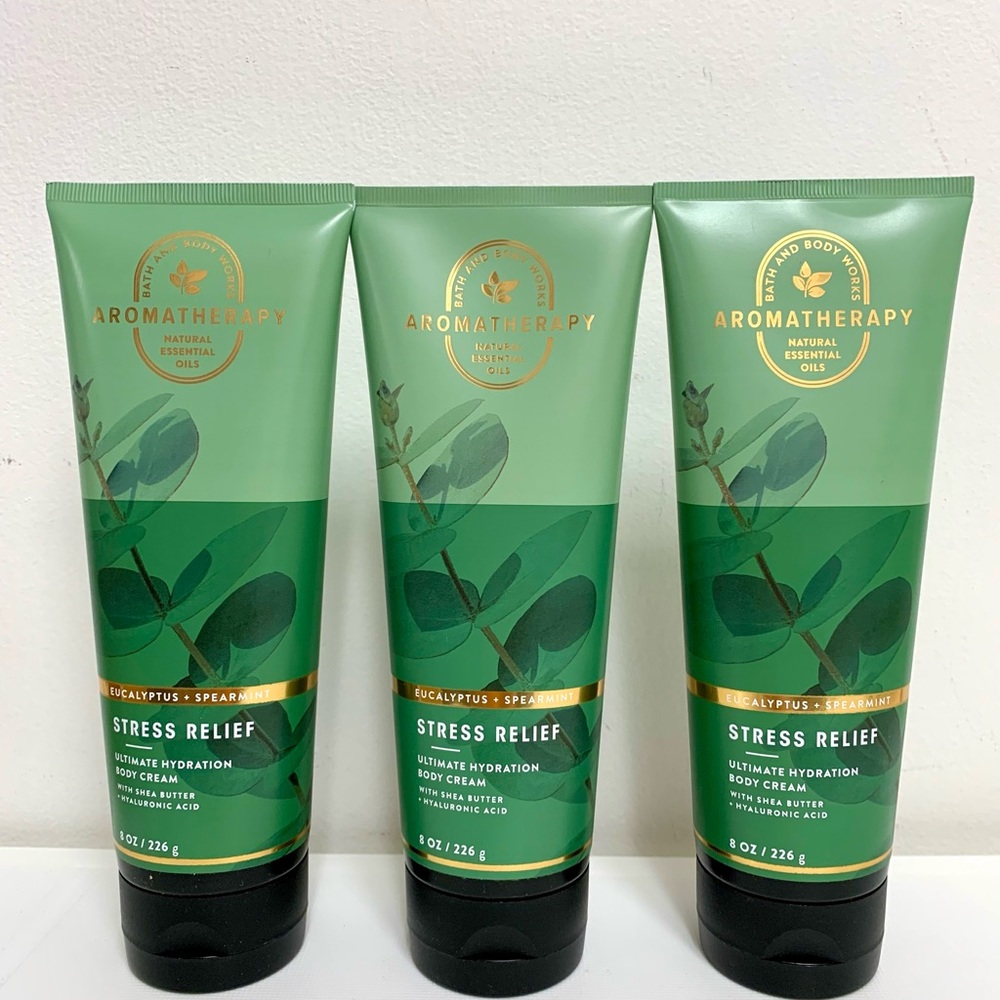 3PC Bath & Body Works Aromatherapy Eucalyptus & Spearmint Body Cream